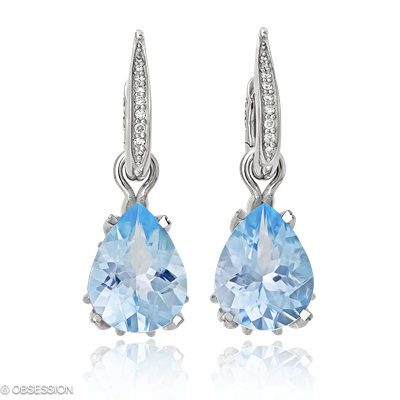 Gremlin Kreole mit Einhänger in Weissgold