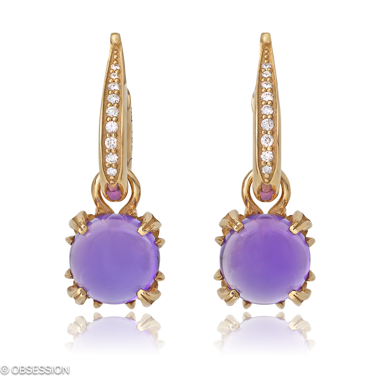 Gremlin Kreole mit Einhänger in Rotgold