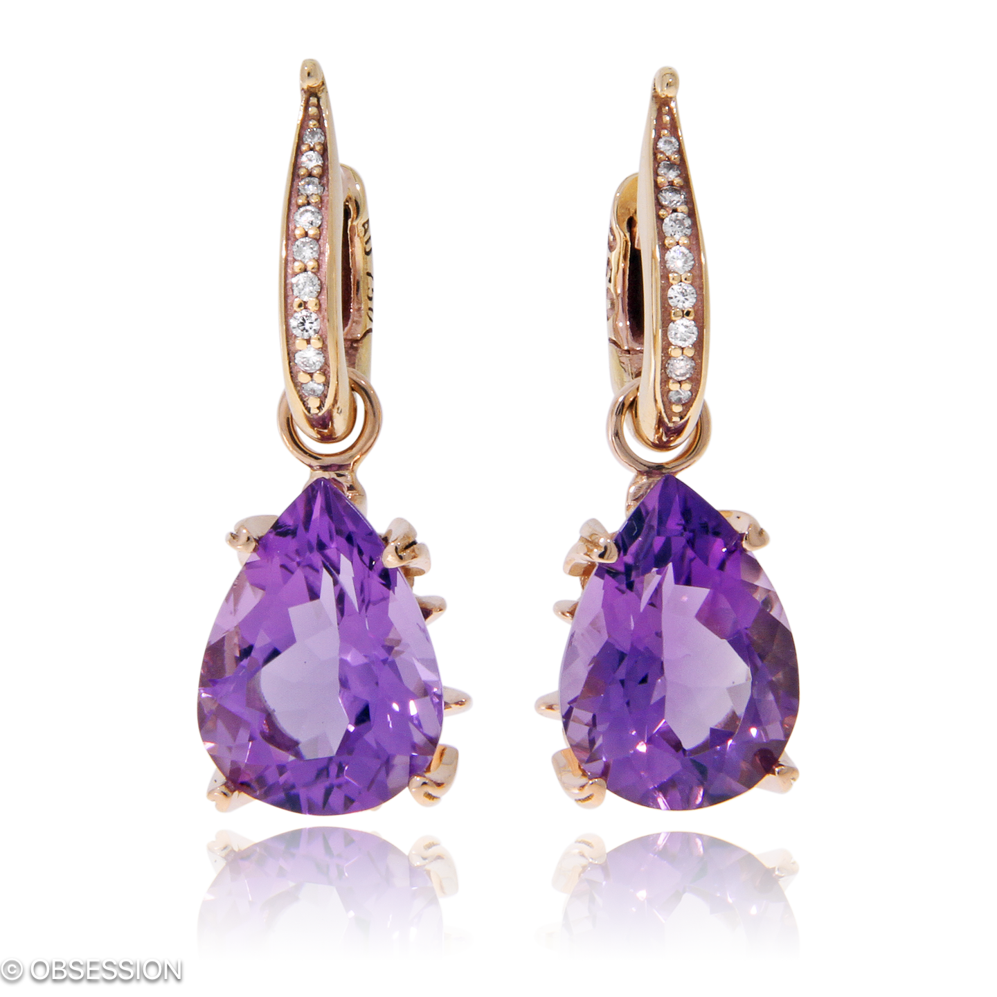 Gremlin Kreole mit Einhänger in Rotgold