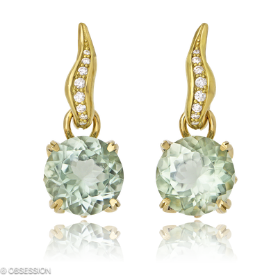 Gremlin Kreole mit Einhänger in Gelbgold