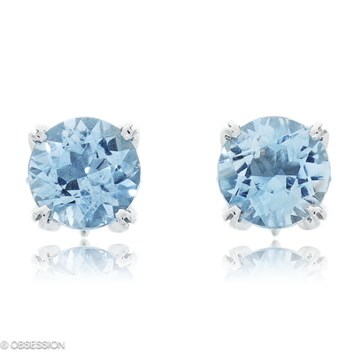 Gremlin-Baby Ohrstecker in Weissgold