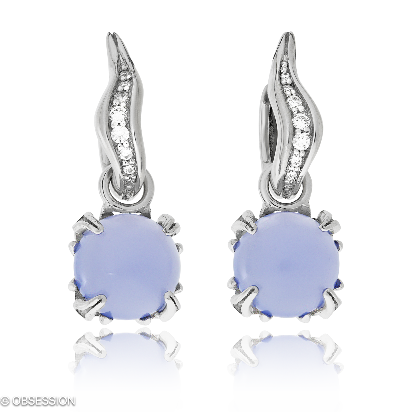 Gremlin Kreole mit Einhänger in Weissgold