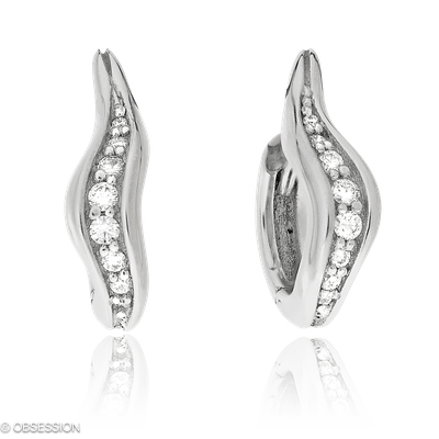 Kreole mit Einhänger Gremlin in Weissgold mit 16 Brillant FG, vs1-vs2