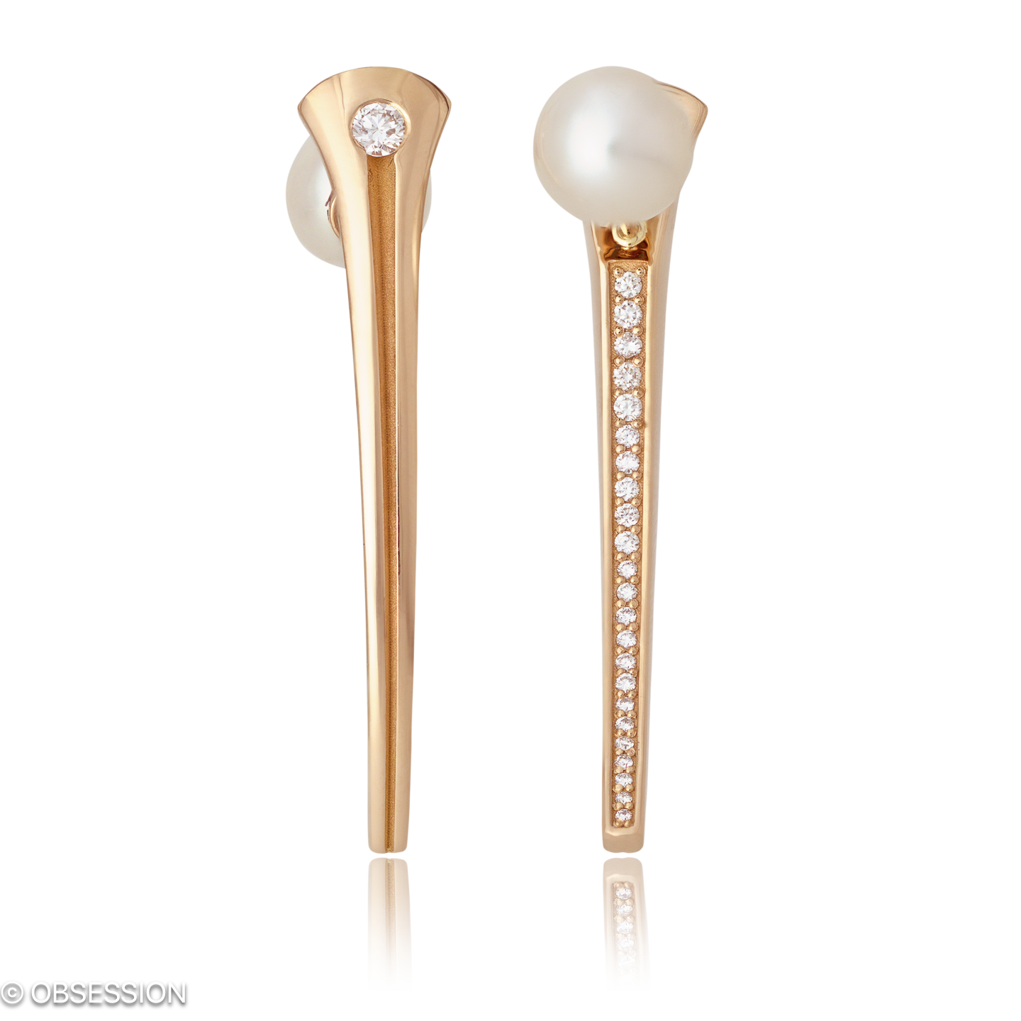 Gremlin Ohrstecker in Rotgold