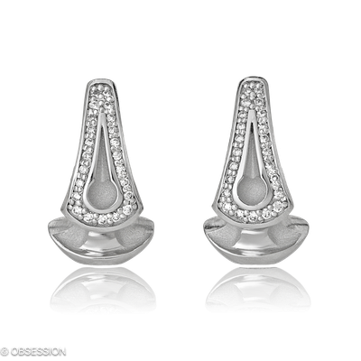 Ohrclip mit Einhänger Gremlin in Weissgold mit 46 Brillant FG, vs1-vs2