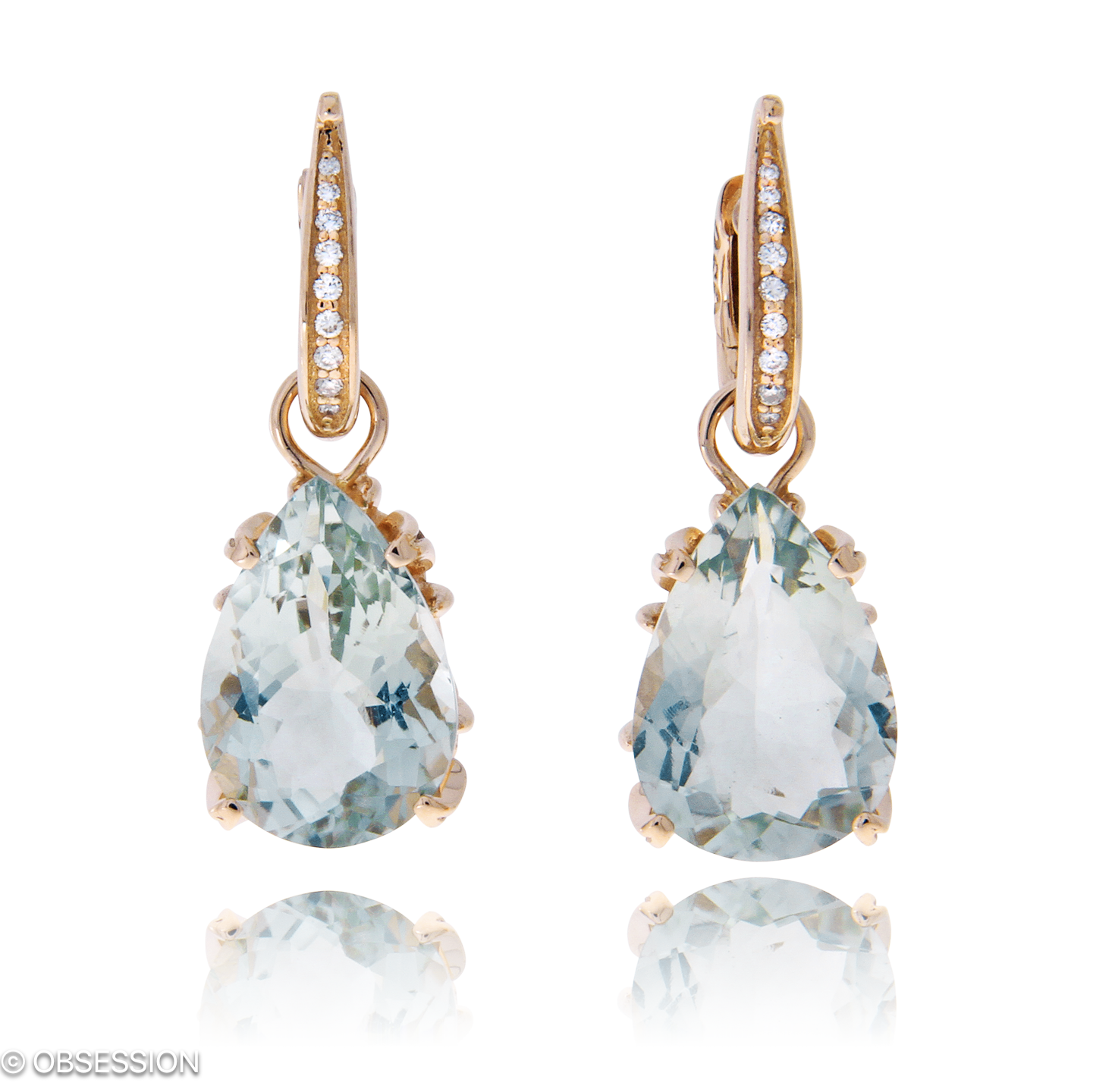 Gremlin Kreole mit Einhänger in Rotgold