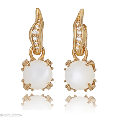 Gremlin Kreole mit Einhänger in Rotgold