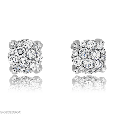 Gremlin-Baby Ohrstecker in Weissgold