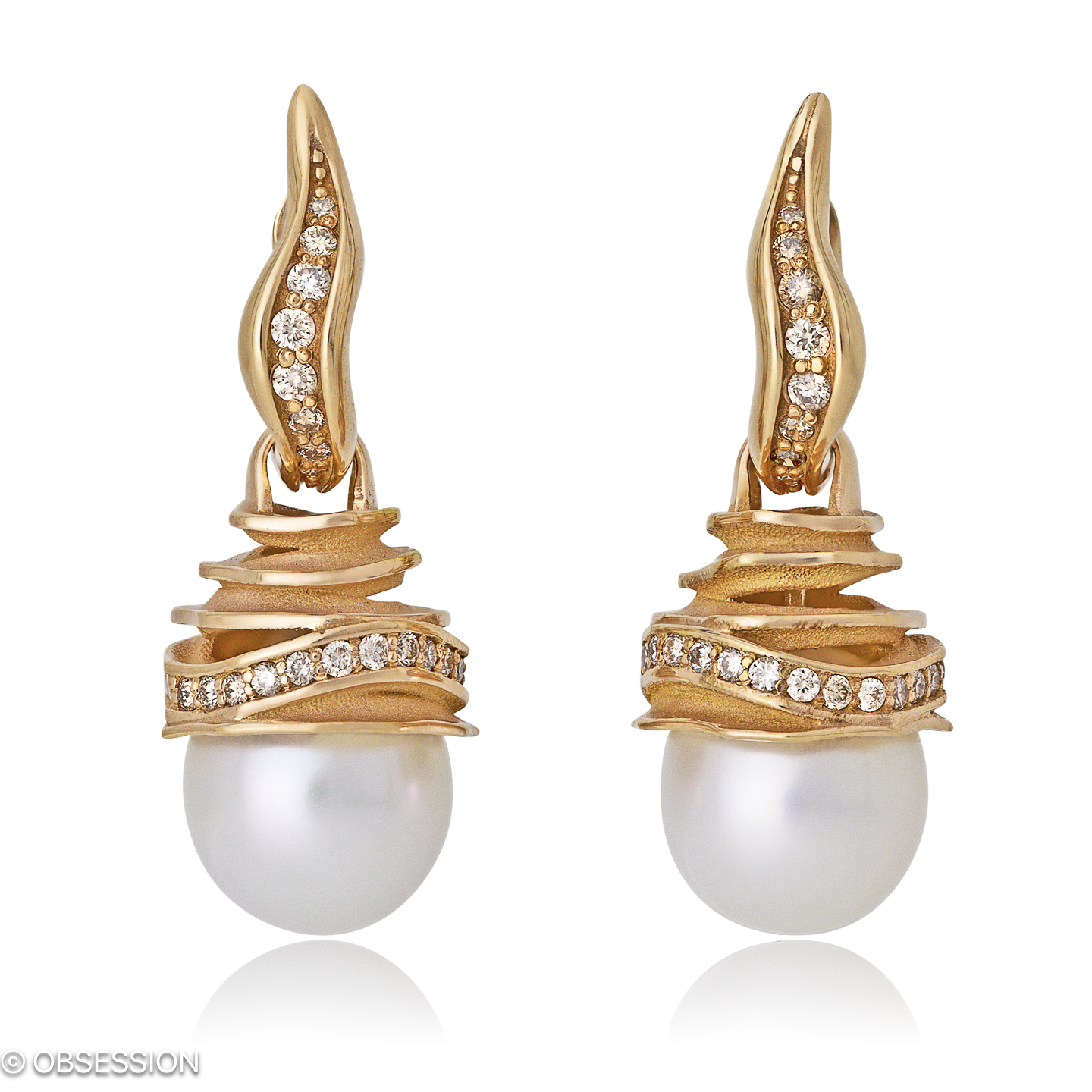 Himalaja Kreole mit Einhänger in Rotgold