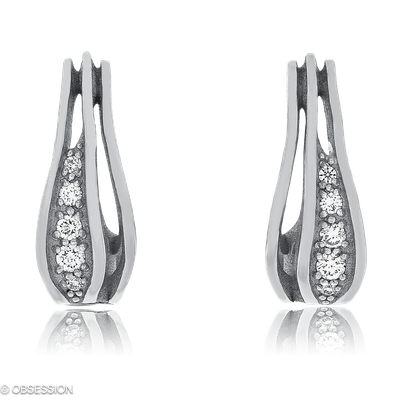 Himalaja Ohrclip in Weissgold