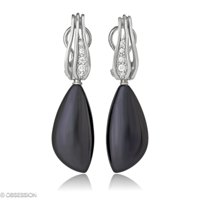 Ohrclip Himalaja in Weissgold mit 10 Brillant FG, vs1-vs2