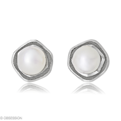 Himalaja Ohrstecker in Weissgold