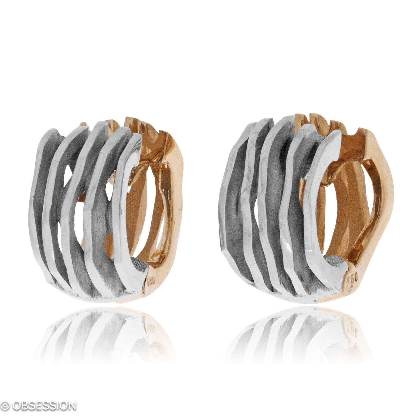 Himalaja Kreole in Weissgold und Rotgold