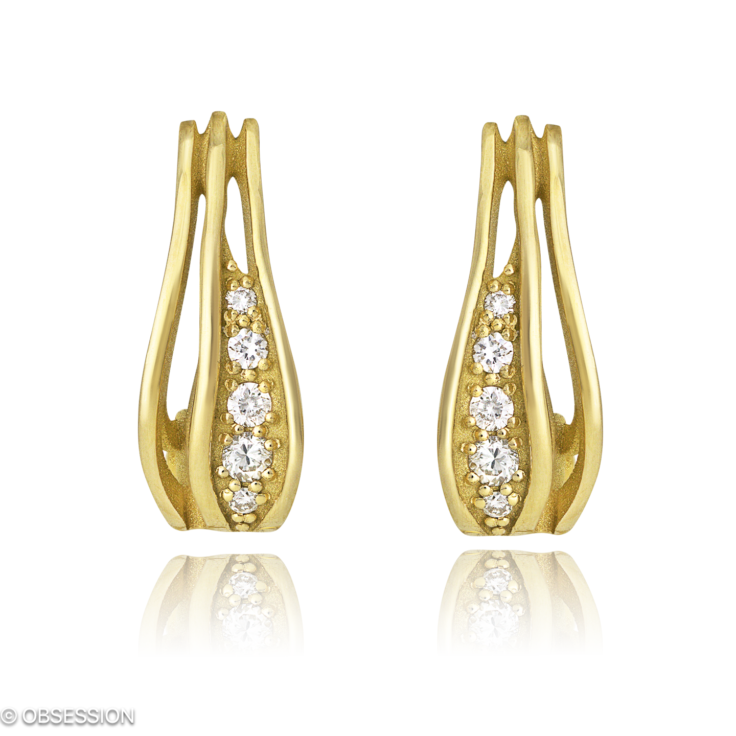 Himalaja Ohrclip in Gelbgold