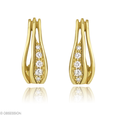 Himalaja Ohrclip in Gelbgold