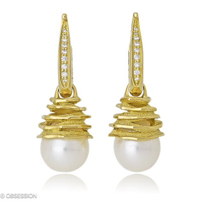 Himalaja Kreole mit Einhänger in Gelbgold