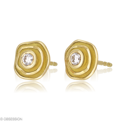 Himalaja Ohrstecker in Gelbgold