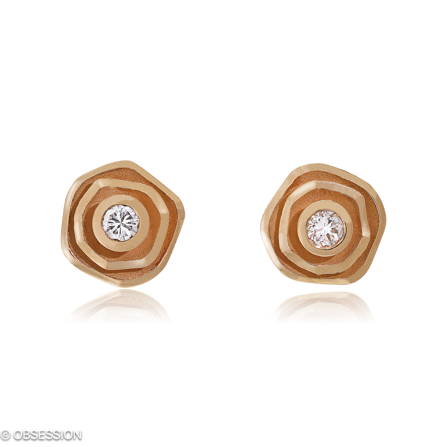 Himalaja Ohrstecker in Rotgold