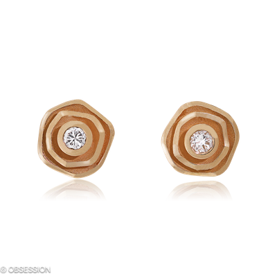 Himalaja Ohrstecker in Rotgold