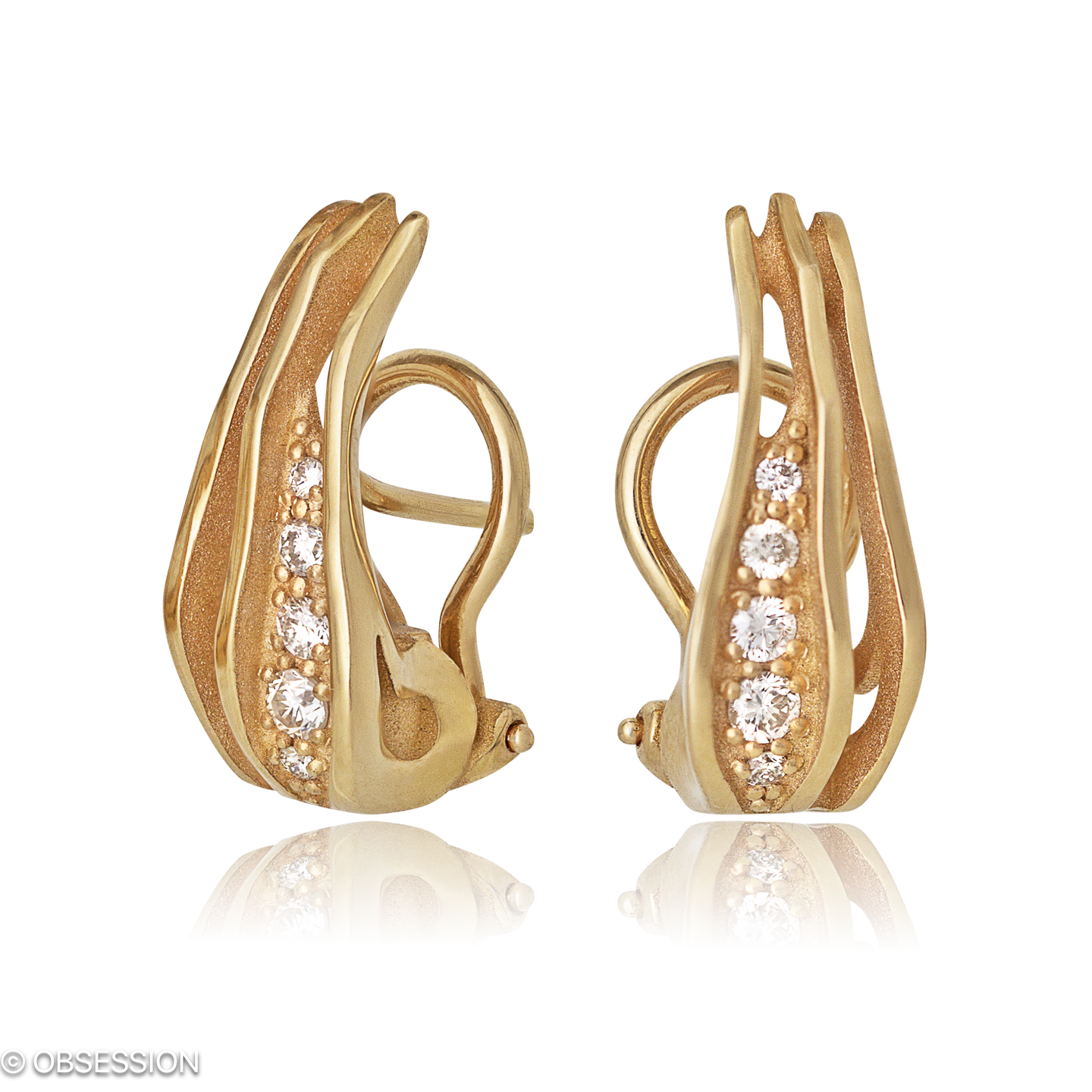 Himalaja Ohrclip in Rotgold