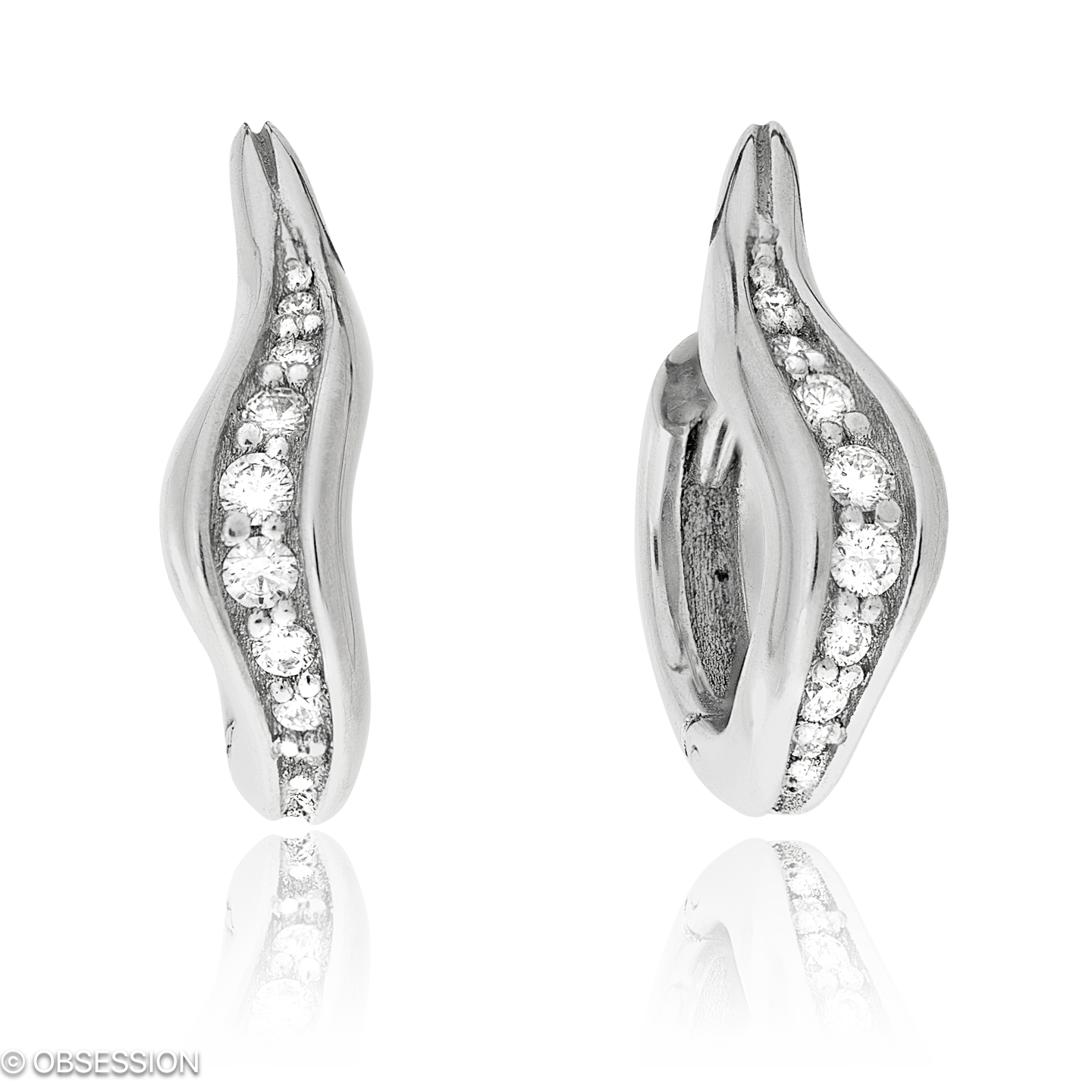 Mermaid Kreole in Weissgold