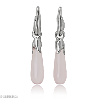 Mermaid Kreole mit Einhänger in Weissgold