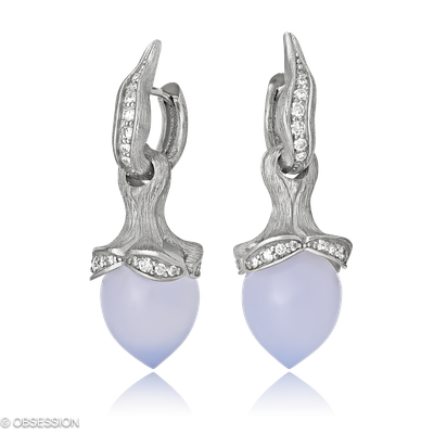 Kreole mit Einhänger Mermaid in Weissgold mit 48 Brillant FG, vs1-vs2