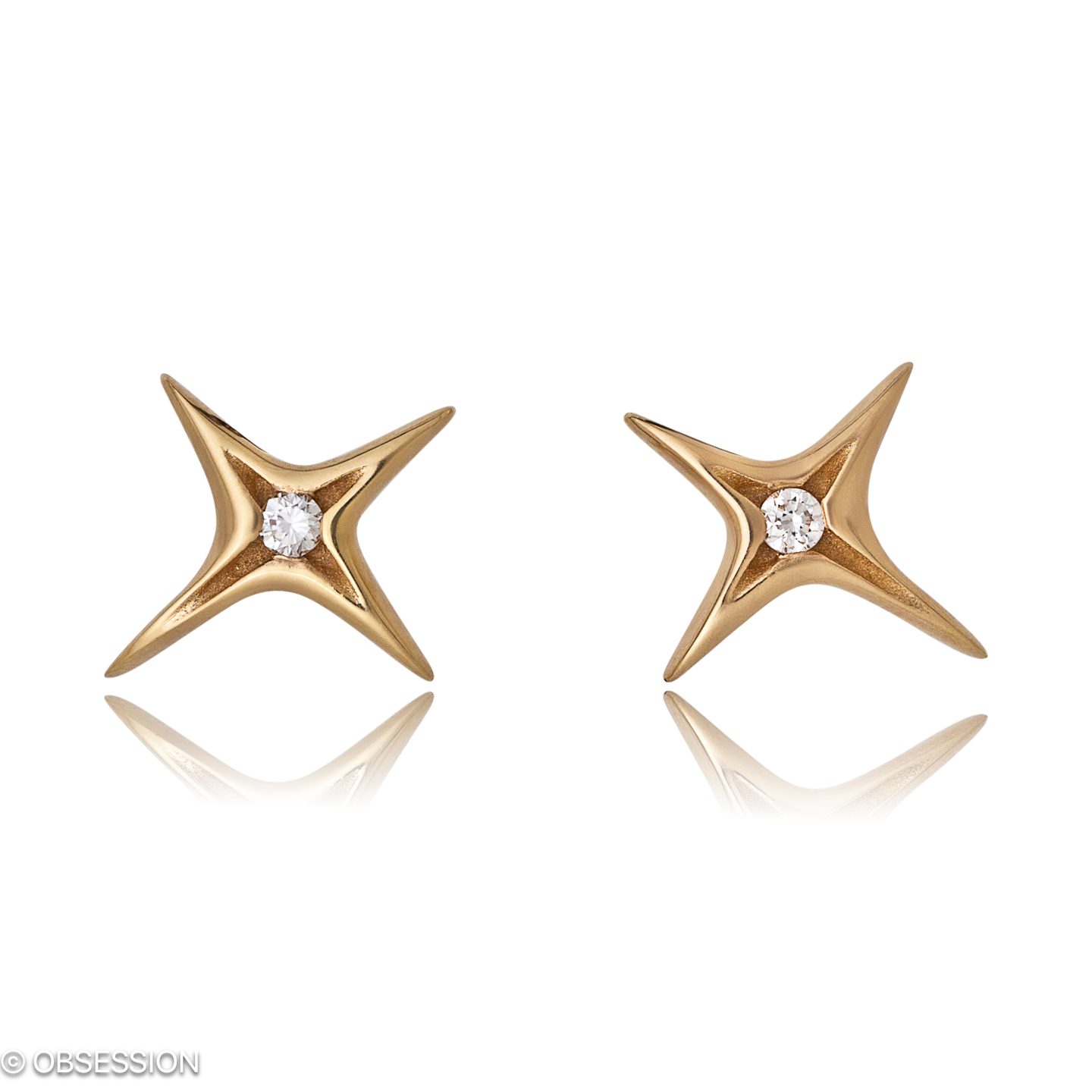 Ohrstecker, Milchstrasse mit Diamanten