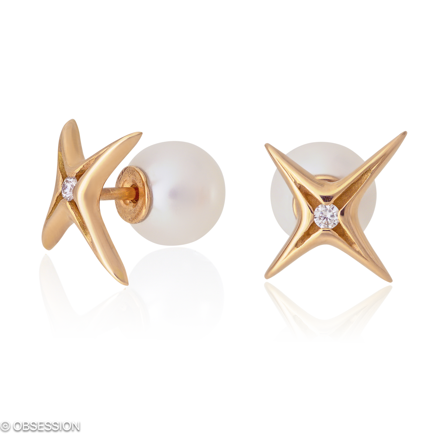 Wende-Ohrschmuck: Ohrstecker, Milchstrasse mit