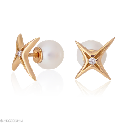 Wende-Ohrschmuck: Ohrstecker, Milchstrasse mit