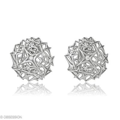 Ohrclip, Milchstrasse mit Diamanten