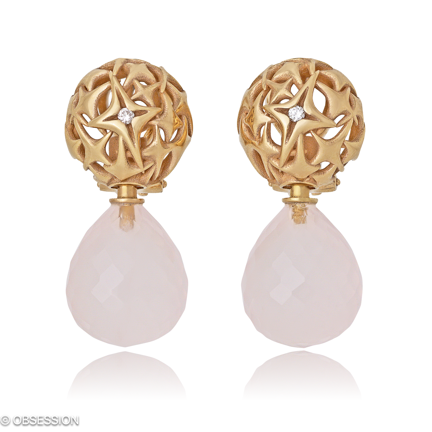 Ohrclip mit Einhänger, Milchstrasse