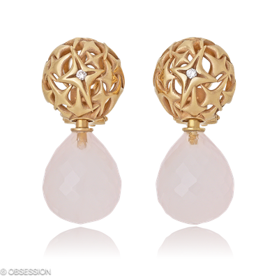 Ohrclip mit Einhänger, Milchstrasse