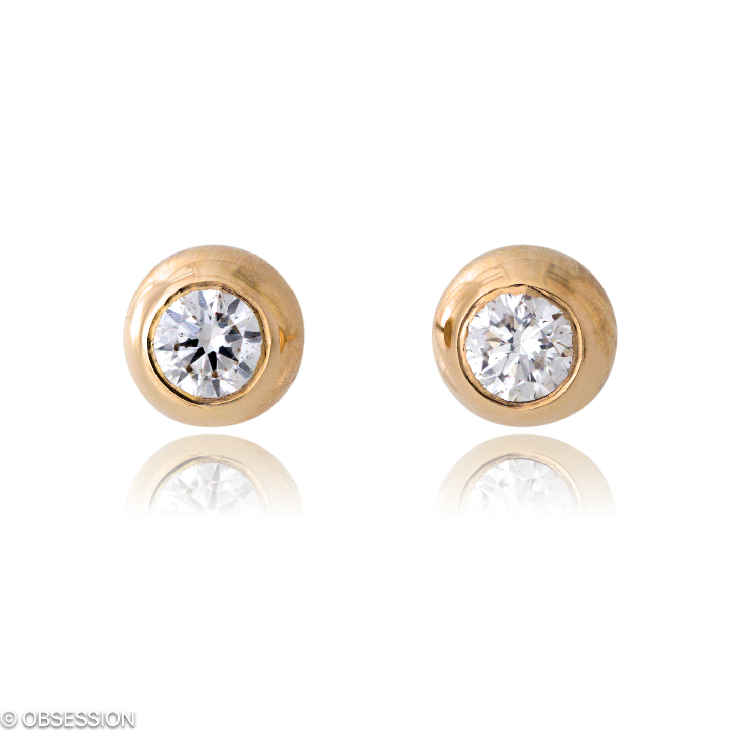 Point Ohrstecker in Rotgold