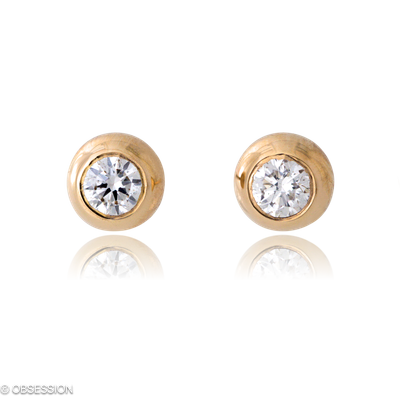 Point Ohrstecker in Rotgold
