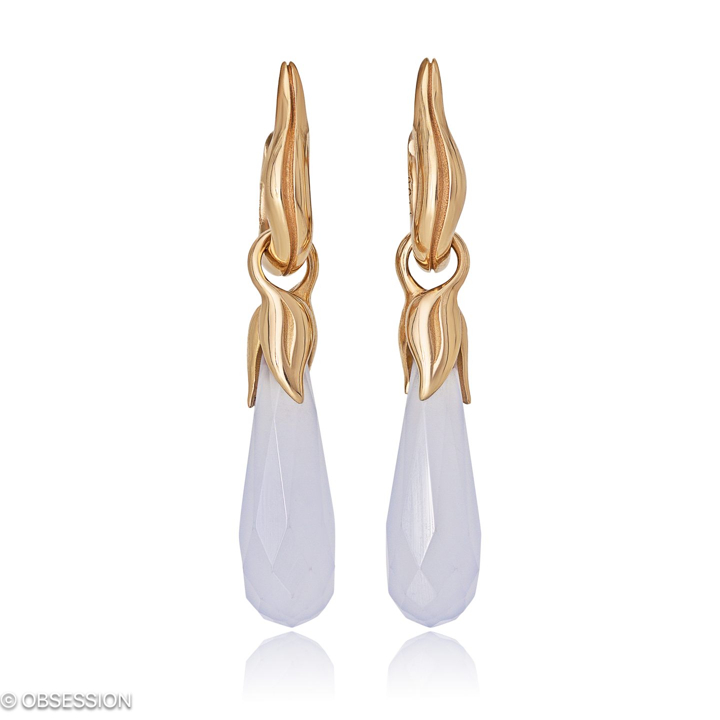 Kreole mit Einhänger, Mermaid mit Chalcedon