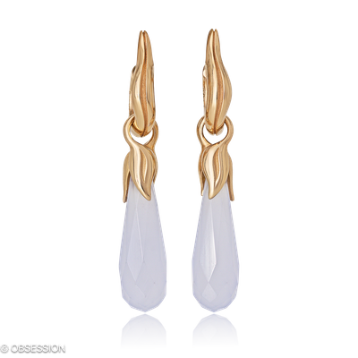 Mermaid Kreole mit Einhänger in Rotgold