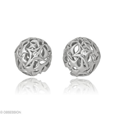 Ohrclip, Milchstrasse mit Diamanten