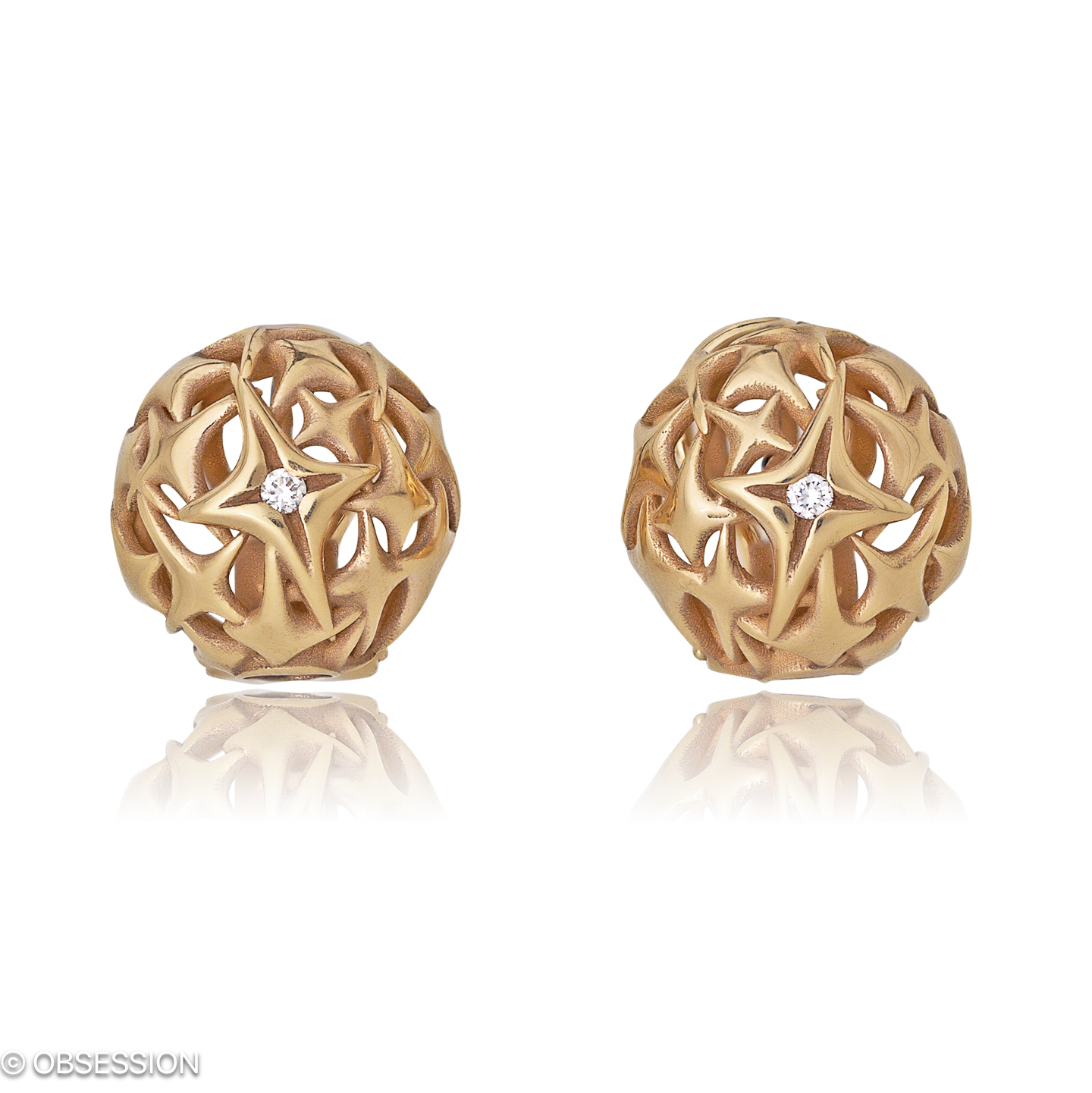 Ohrclip, Milchstrasse mit Diamanten