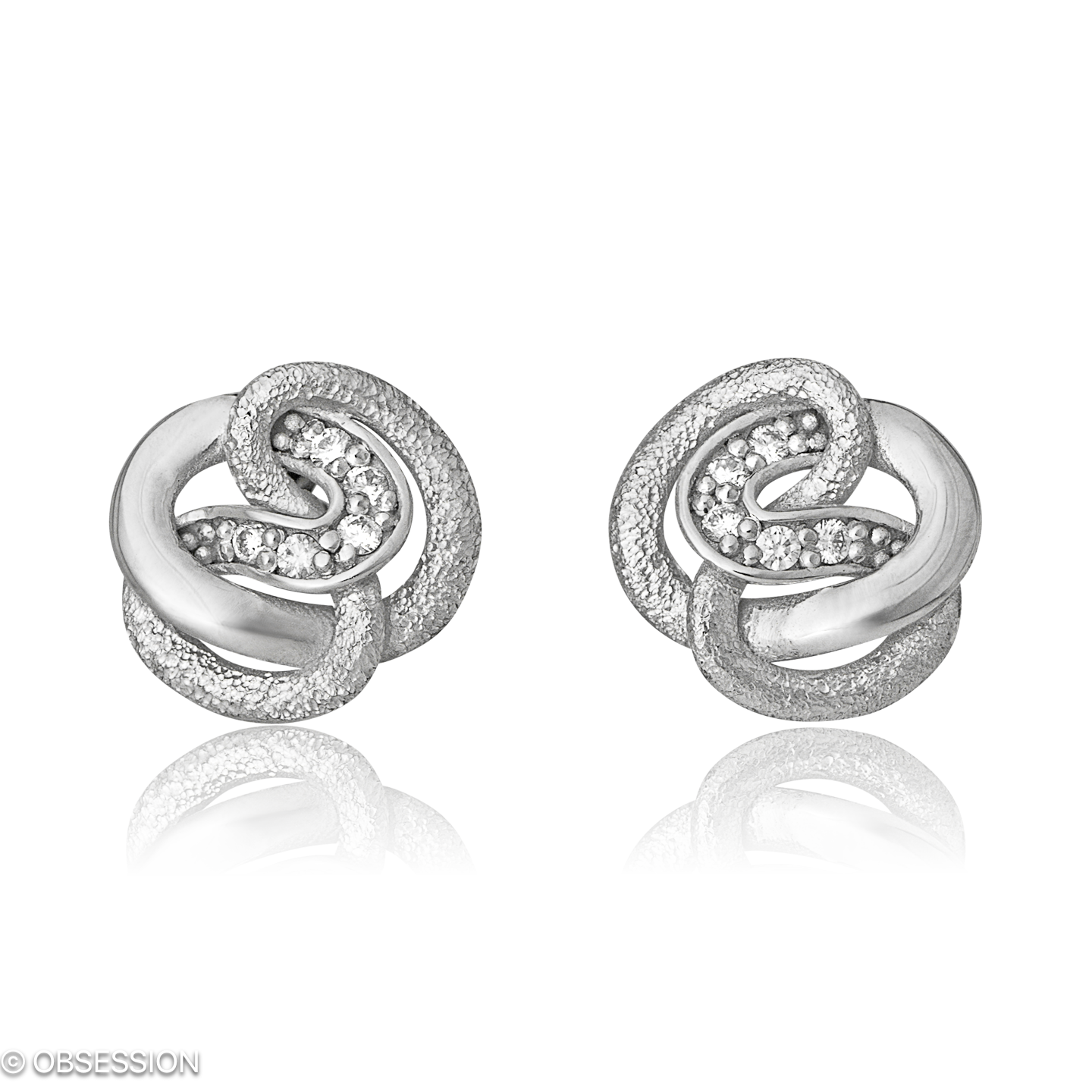 Unendliche Geschichte Ohrstecker in Weissgold