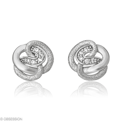 Unendliche Geschichte Ohrstecker in Weissgold