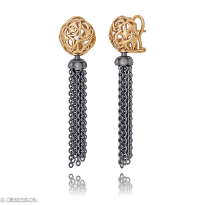 Ohrclip Milchstrasse in Rotgold mit 2 Brillant FG, vs1-vs2