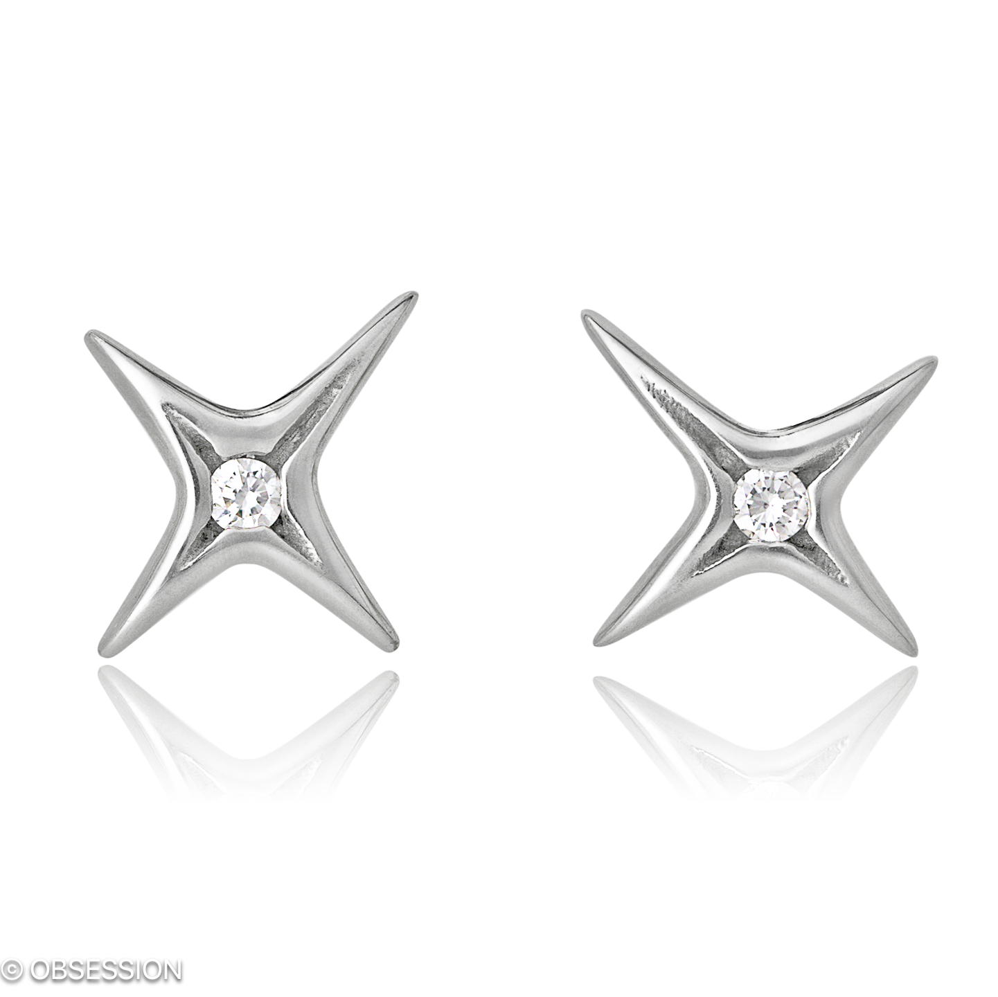 Ohrstecker, Milchstrasse mit Diamanten