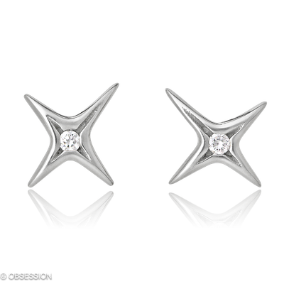 Ohrstecker, Milchstrasse mit Diamanten