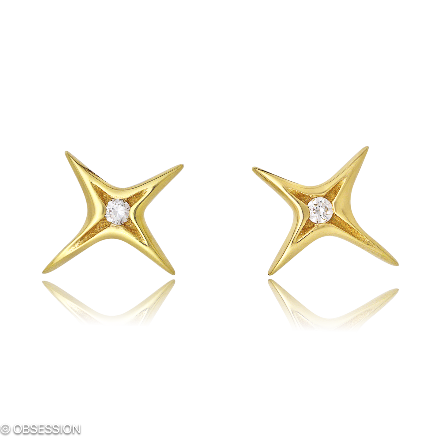 Ohrstecker, Milchstrasse mit Diamanten