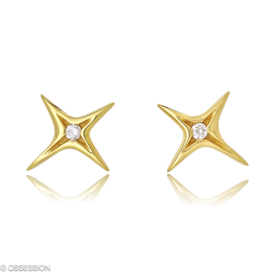 Ohrstecker, Milchstrasse mit Diamanten