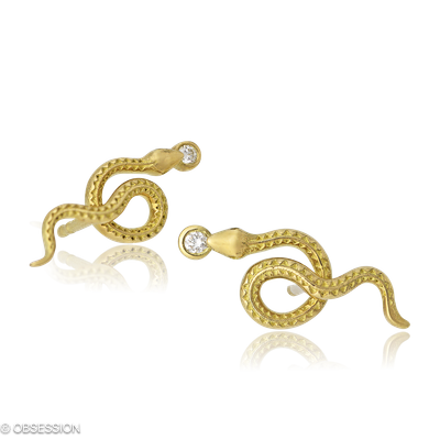 Ohrstecker Ottergold in Gelbgold mit 2 Brillant H si