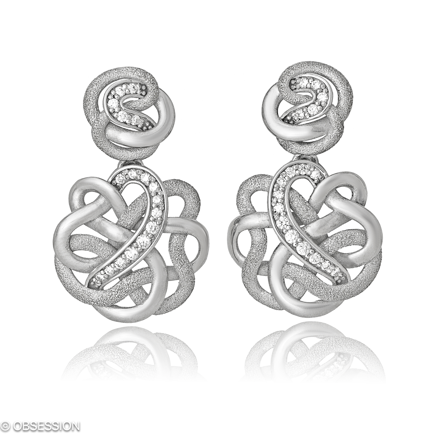 Unendliche Geschichte Ohrhänger in Weissgold