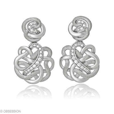 Unendliche Geschichte Ohrhänger in Weissgold