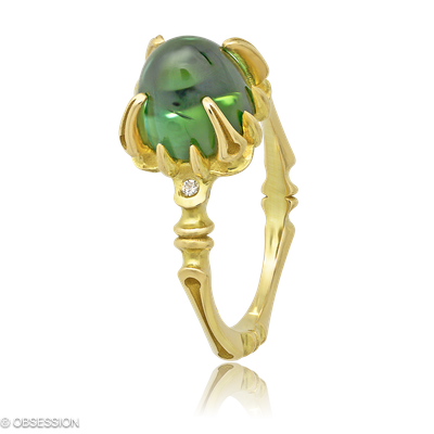 Cocktailring Gremlin-Baby in Gelbgold mit 2 Brillant H si